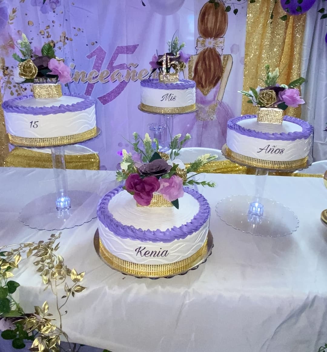 different cake images in a carousel